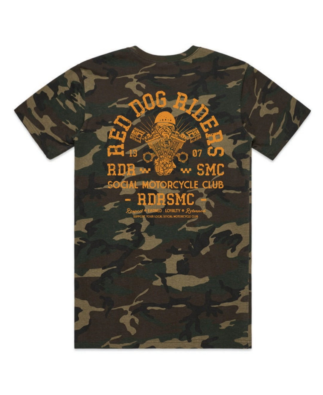 Red Dog Riders OG camo piston tee