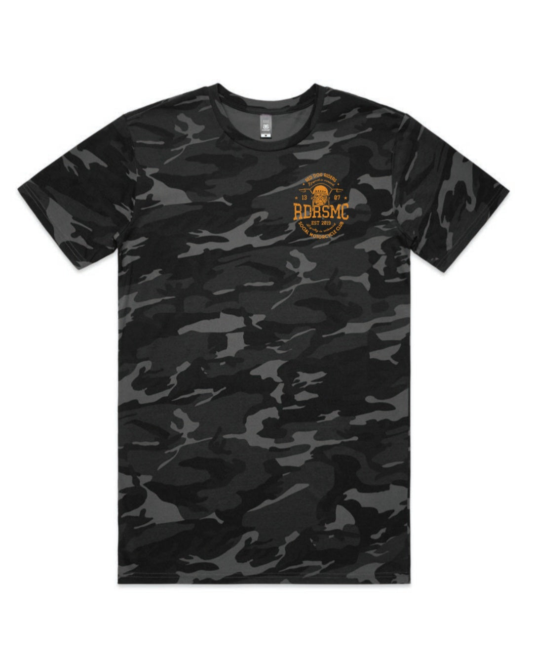 Red Dog Riders black camo handle bar tee