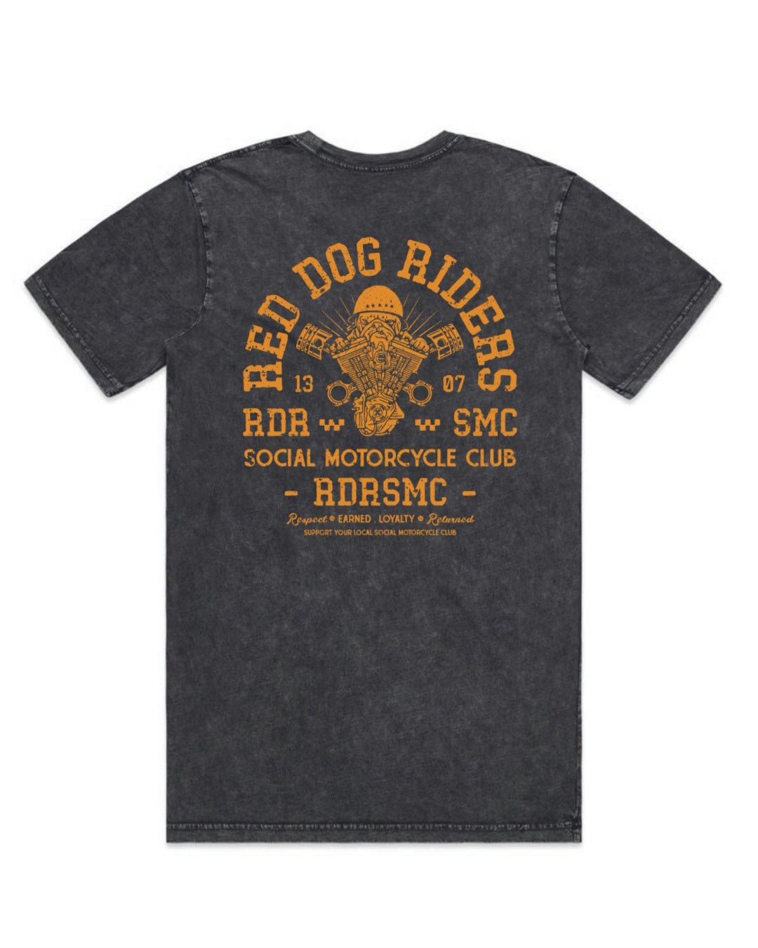 Red Dog Riders stonewash piston tee